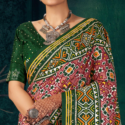 green-festive-wear-printed-with-foil-border-dola-silk-saree-137642