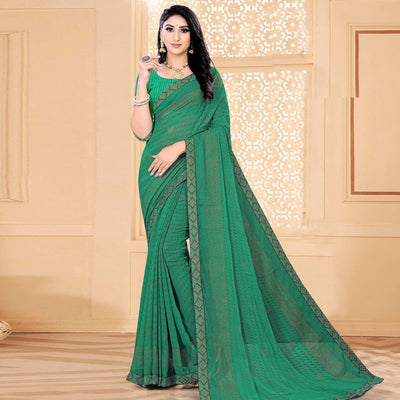 green-festive-wear-printed-with-lace-work-chiffon-designer-saree-141383