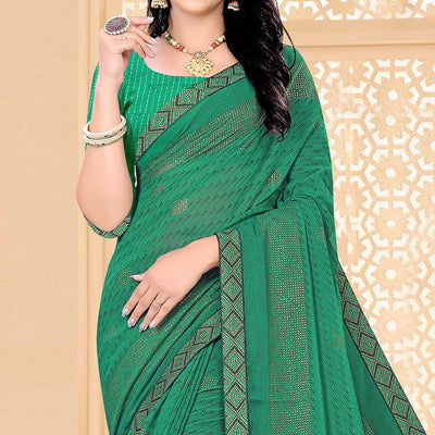 green-festive-wear-printed-with-lace-work-chiffon-designer-saree-141383