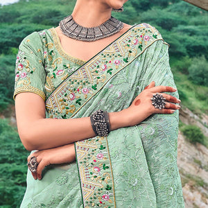 green-festive-wear-pure-kachhi-embellished-organza-saree-132660