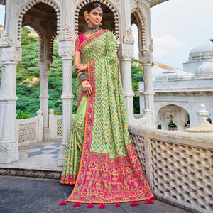 green-festive-wear-pure-kachhi-embellished-pure-satin-saree-132657