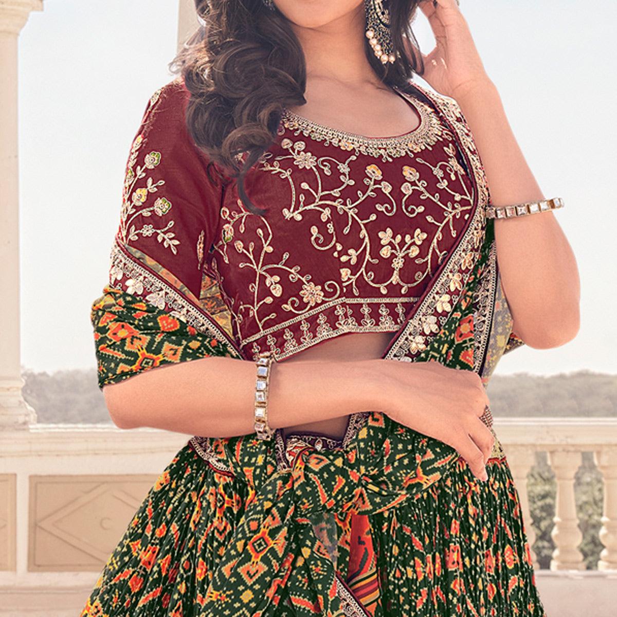 green-festive-wear-satin-digital-floral-printed-lehenga-choli-138163