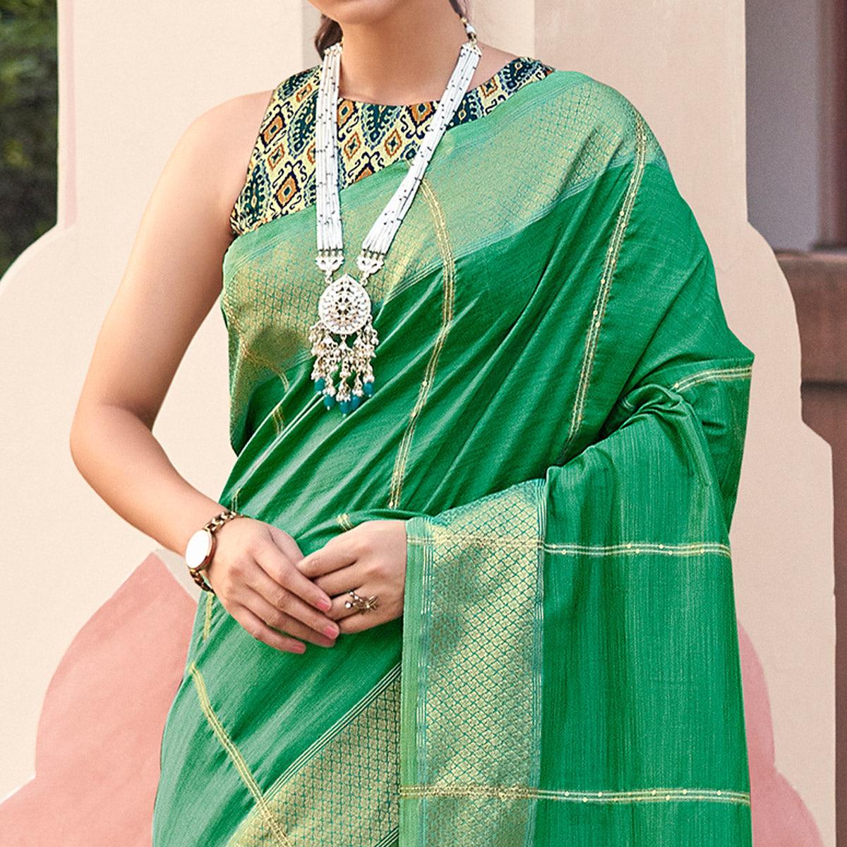 green-festive-wear-sequence-digital-work-silk-saree-123955