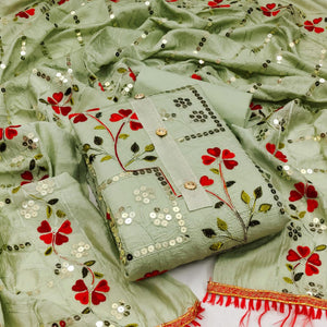 green-casual-wear-sequence-embroidered-chanderi-dress-material-139417
