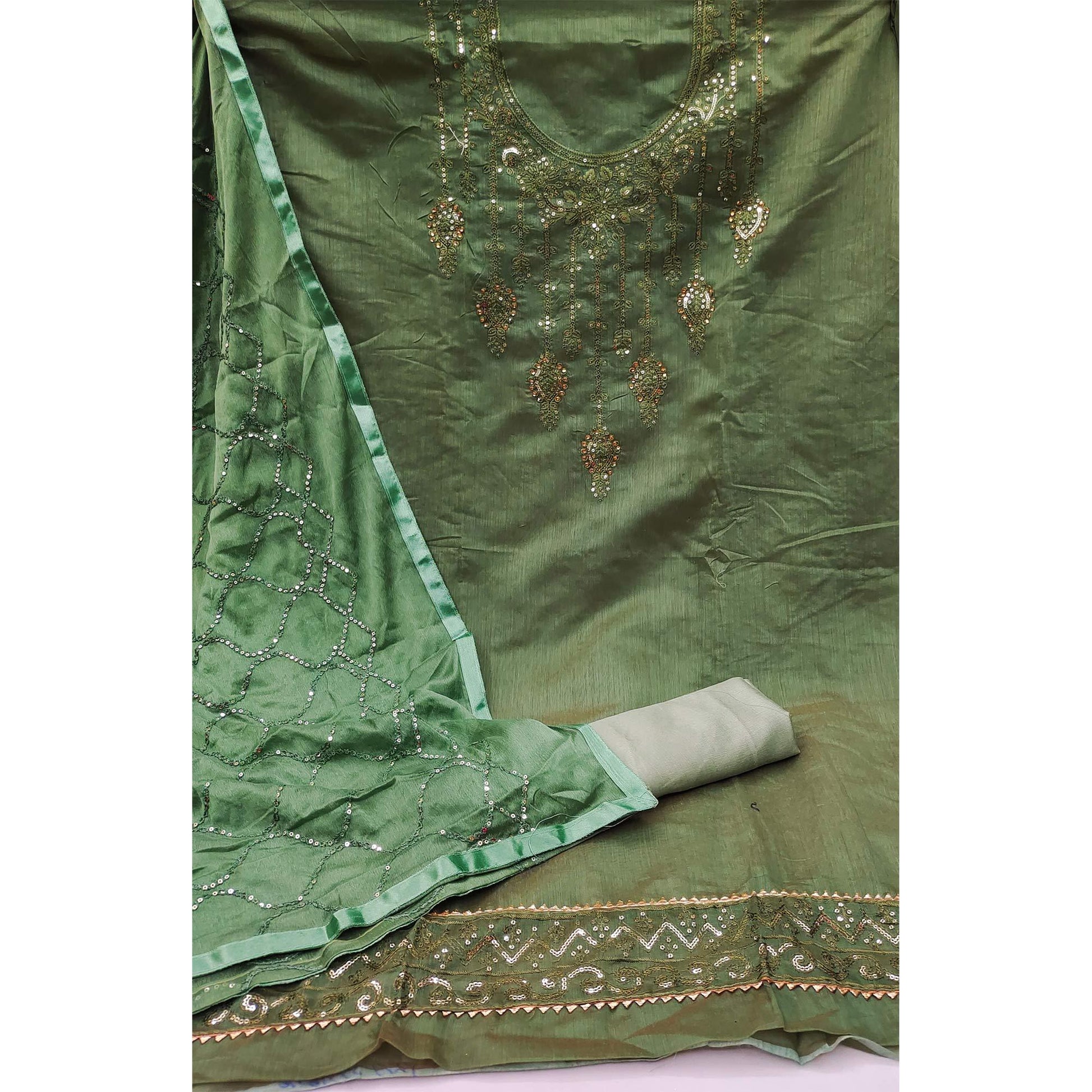 green-festive-wear-sequence-embroidered-chanderi-dress-material-130848