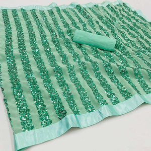 green-festive-wear-sequence-embroidered-georgette-saree-142832