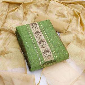 green-festive-wear-sequence-work-chanderi-dress-material-139188