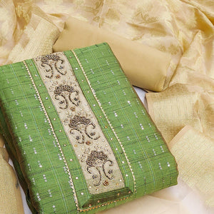 green-festive-wear-sequence-work-chanderi-dress-material-139188