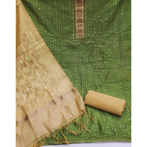 green-festive-wear-sequence-work-chanderi-dress-material-139188