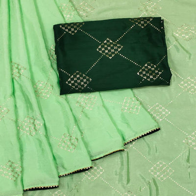 green-festive-wear-sequence-work-chiffon-saree-140229