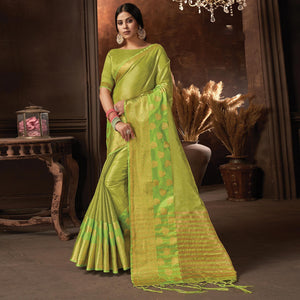 green-festive-wear-solid-organza-saree-with-tassels-142617
