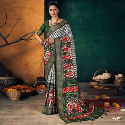 green-festive-wear-striped-printed-with-foil-border-dola-silk-saree-137645