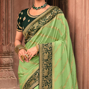 green-festive-wear-striped-woven-silk-saree-138272