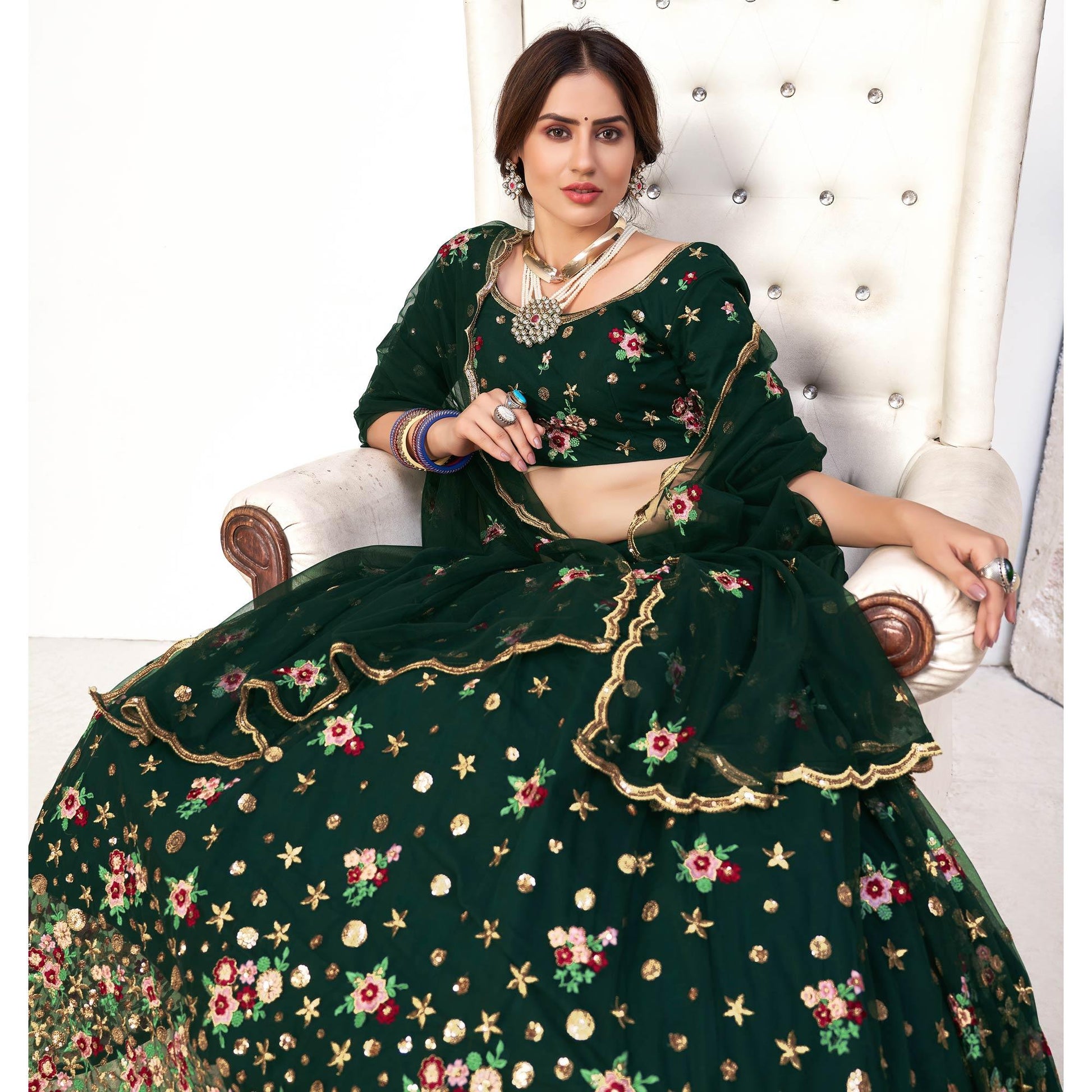 green-festive-wear-thread-with-floral-sequence-embroidered-net-lehenga-choli-119154