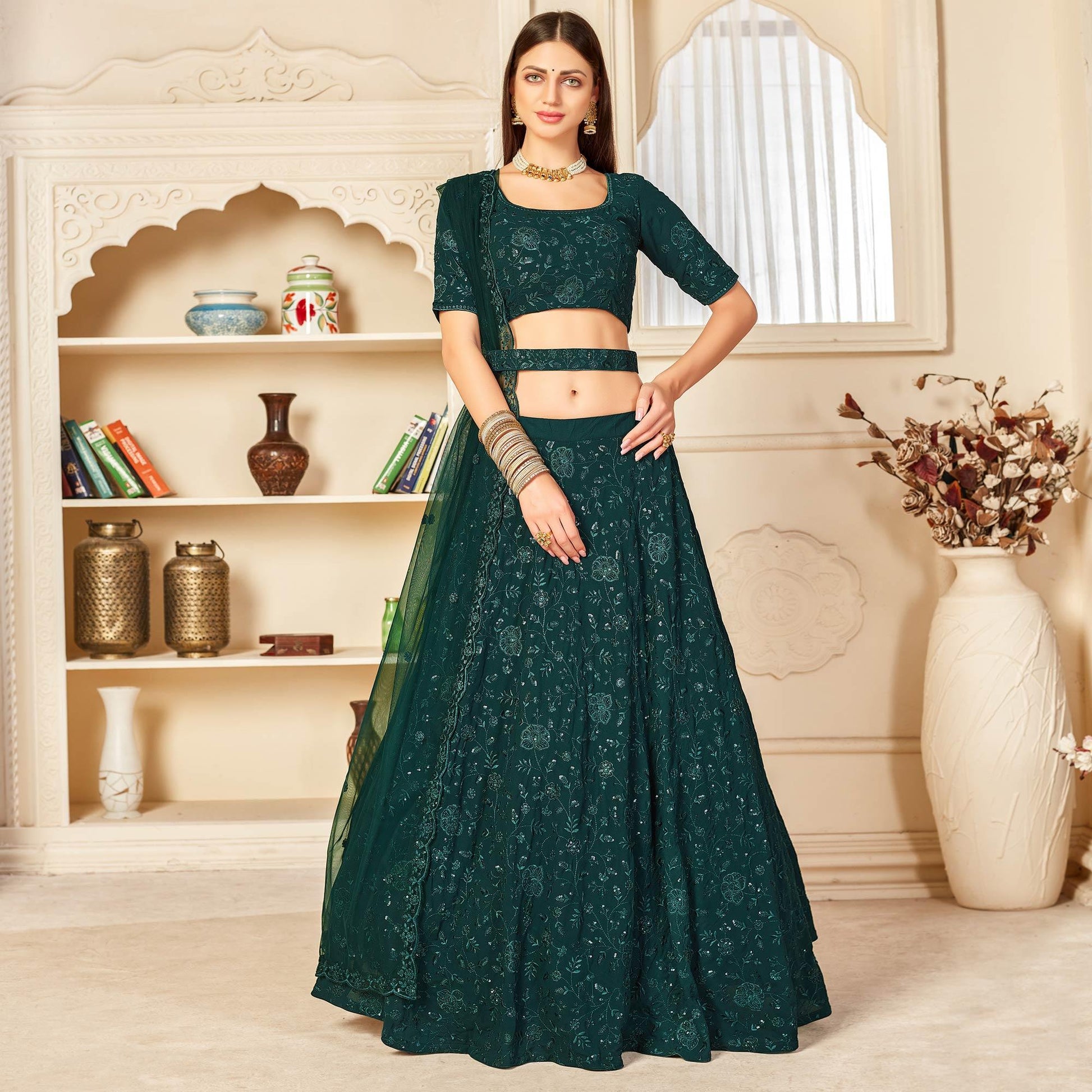 green-festive-wear-thread-with-sequence-embroidered-georgette-lehenga-choli-119403
