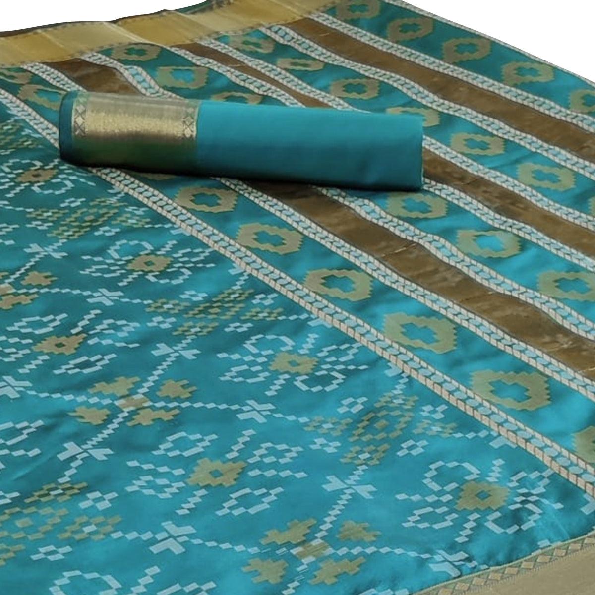 green-festive-wear-traditional-silk-woven-saree