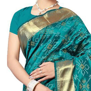 green-festive-wear-traditional-silk-woven-saree
