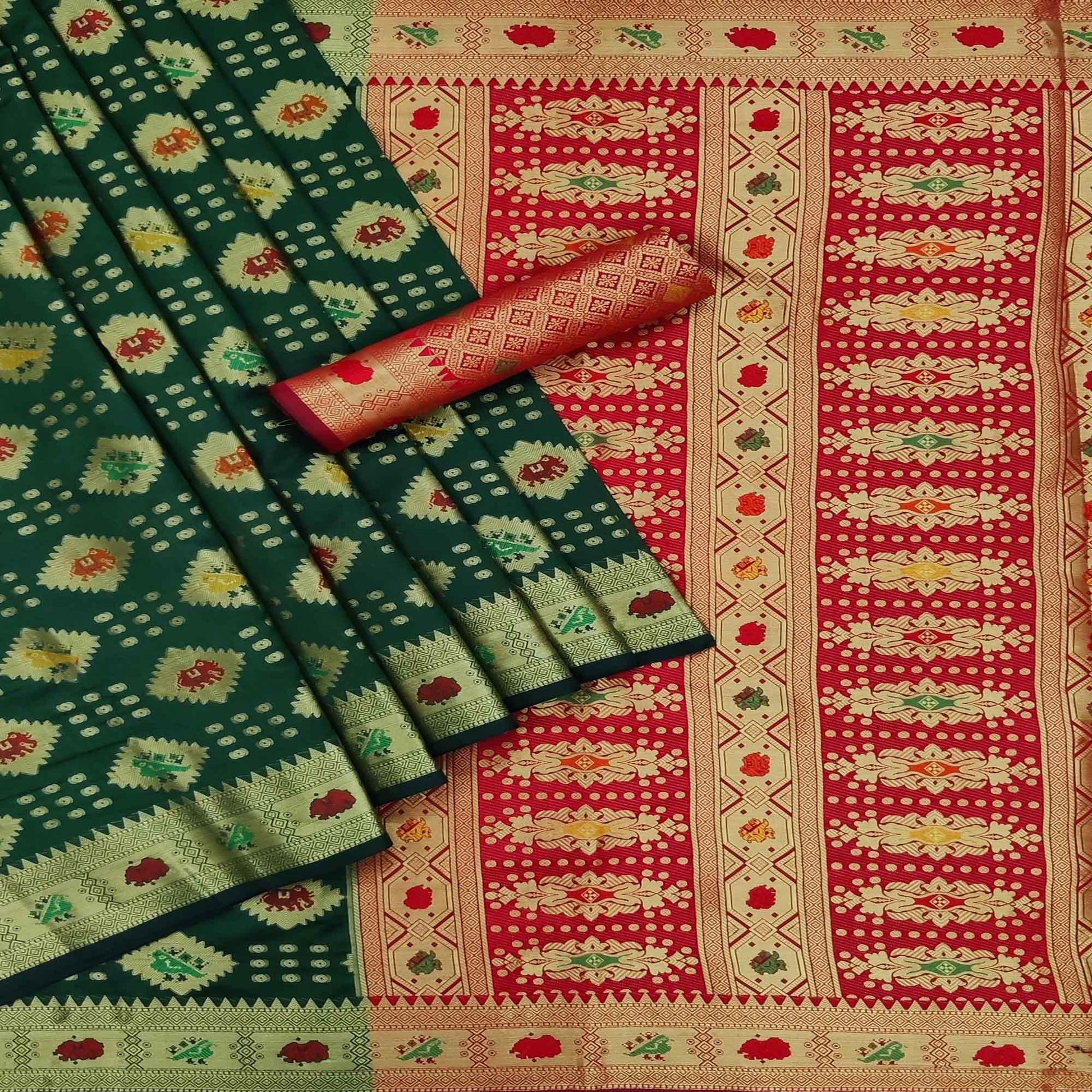 green-festive-wear-weaving-silk-saree-140119