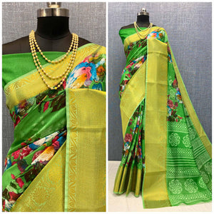 green-festive-wear-woven-printed-chanderi-silk-saree-134568
