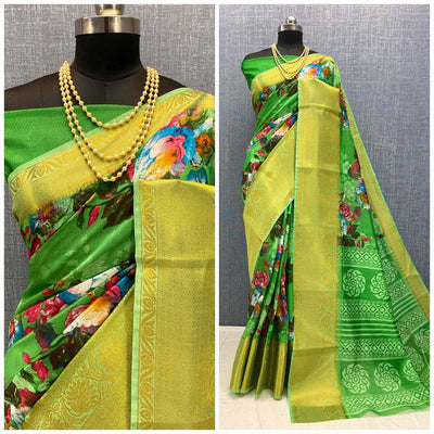 green-festive-wear-woven-printed-chanderi-silk-saree-134568