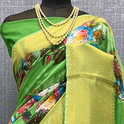 green-festive-wear-woven-printed-chanderi-silk-saree-134568