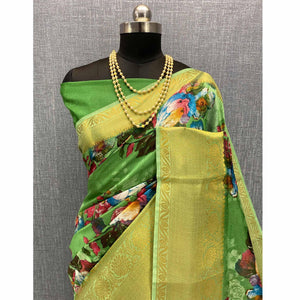 green-festive-wear-woven-printed-chanderi-silk-saree-134568