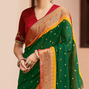green-festive-wear-woven-printed-paithani-silk-saree-139228