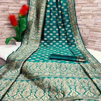 trendy-green-colored-festive-wear-woven-art-silk-saree-85788