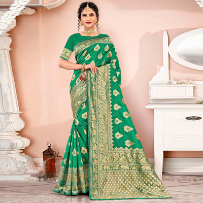 green-festive-wear-woven-art-silk-saree-141747