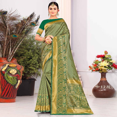 green-festive-wear-woven-art-silk-saree-141741