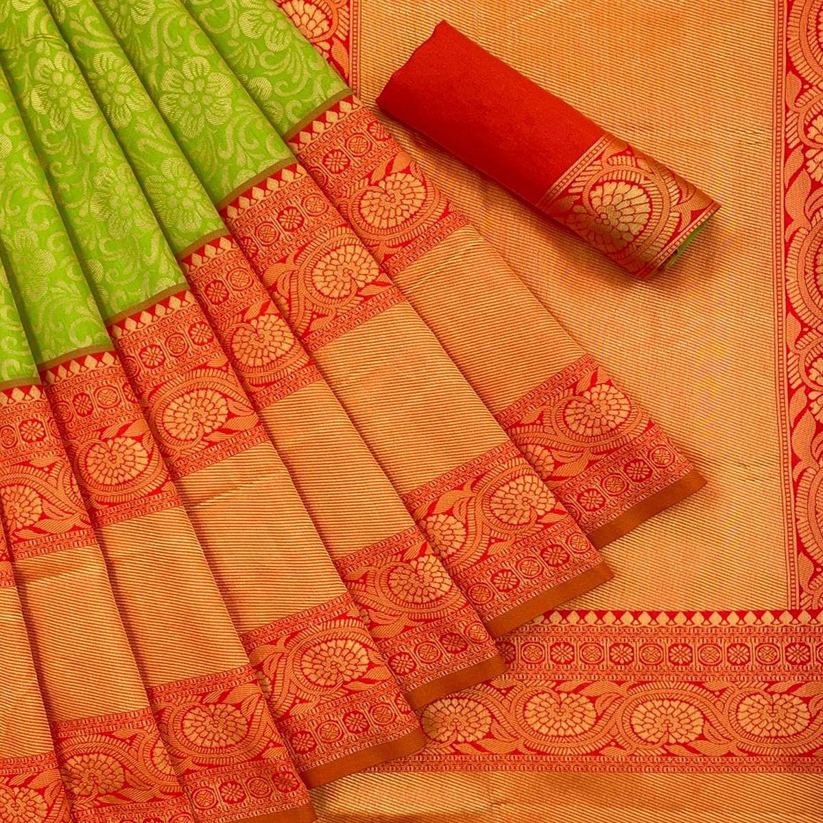 green-festive-wear-woven-art-silk-saree-141604