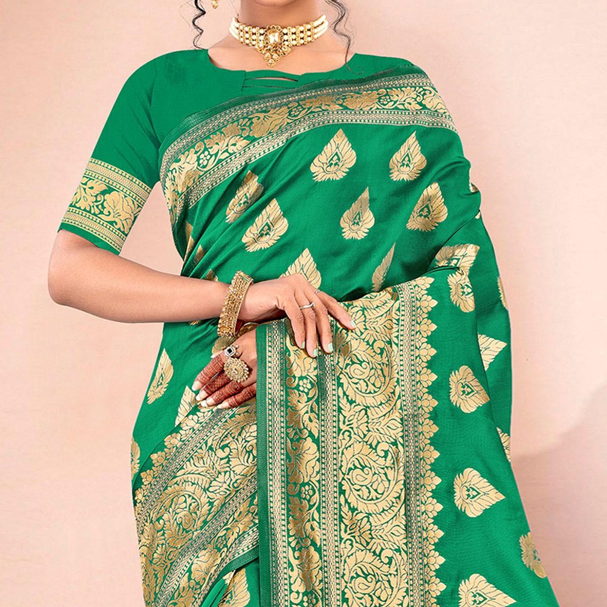 green-festive-wear-woven-art-silk-saree-141747