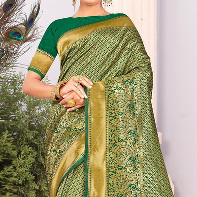 green-festive-wear-woven-art-silk-saree-141741