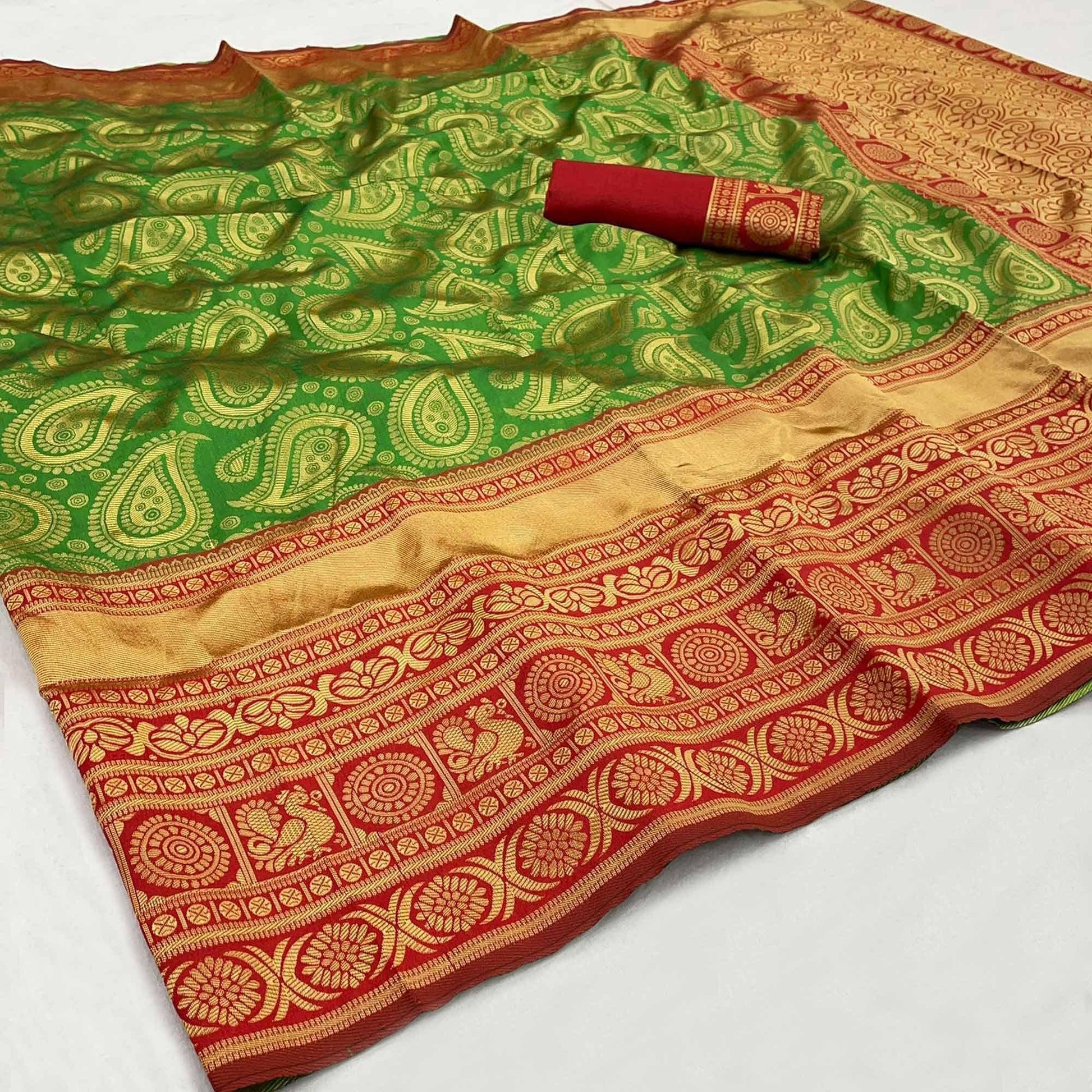 green-festive-wear-woven-art-silk-saree-141608