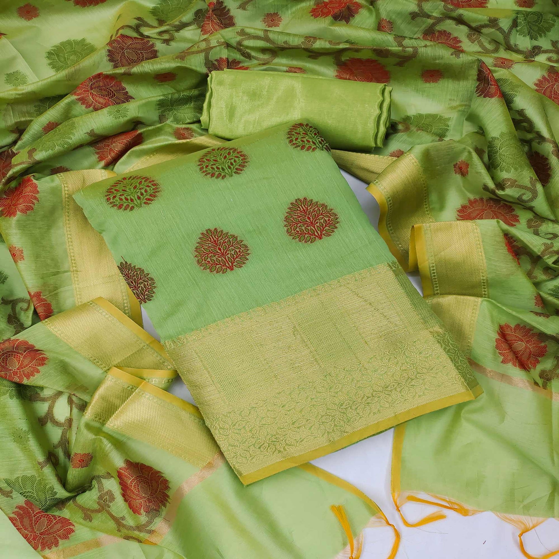 green-festive-wear-woven-banarasi-jacquard-dress-material-135736