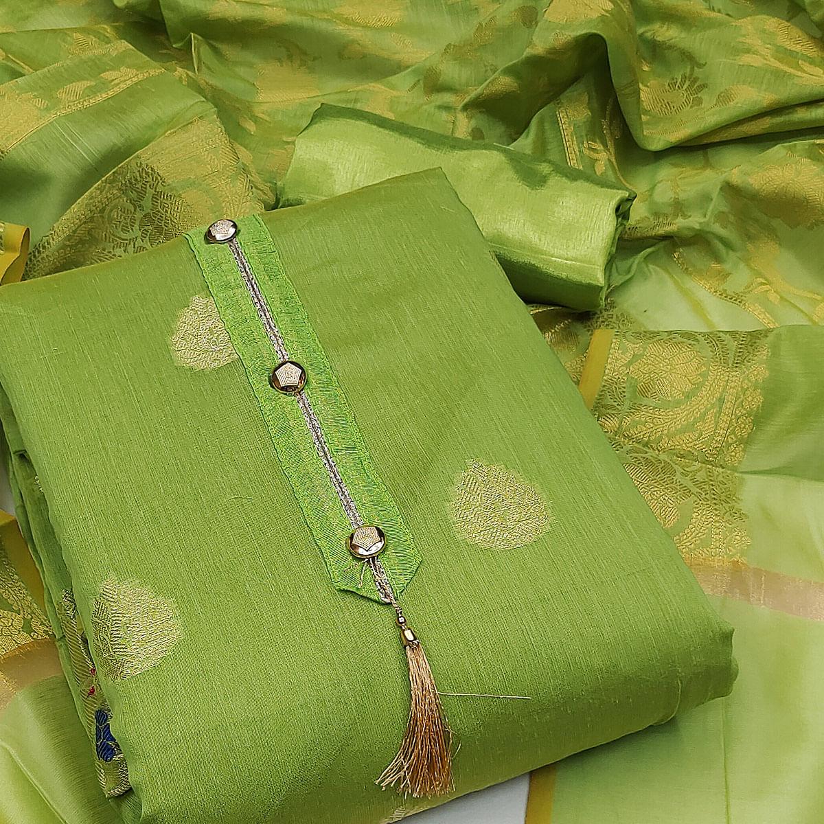 green-festive-wear-woven-banarasi-jacquard-dress-material-142041