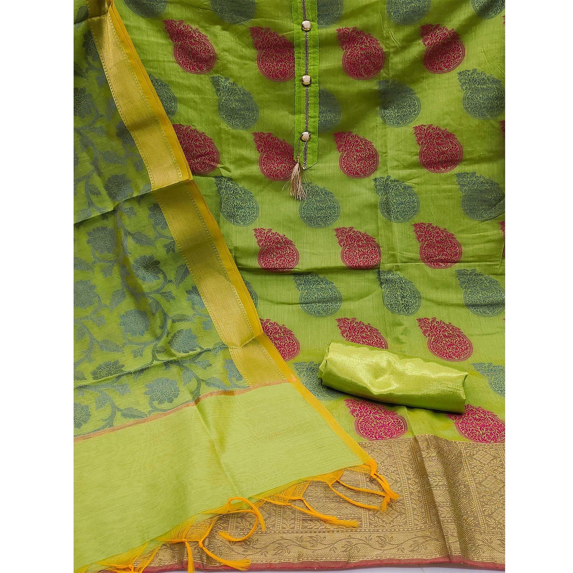 green-festive-wear-woven-banarasi-jacquard-dress-material-142022