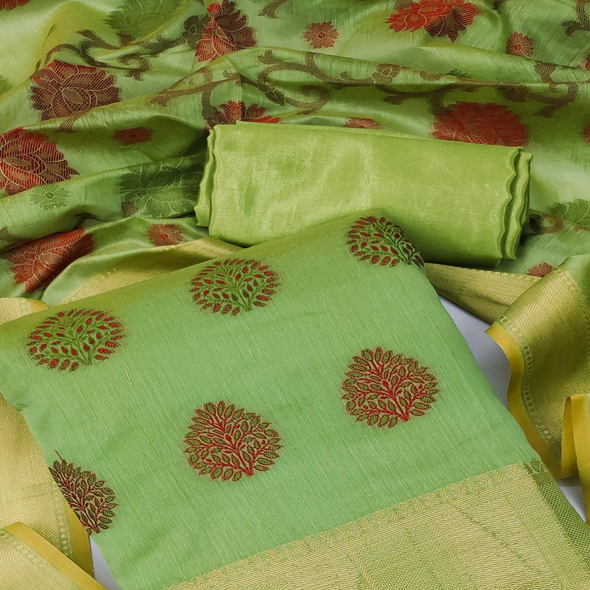 green-festive-wear-woven-banarasi-jacquard-dress-material-135736
