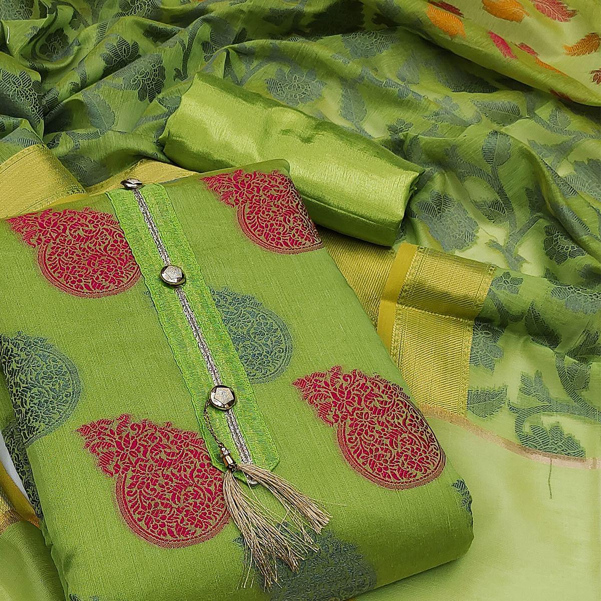 green-festive-wear-woven-banarasi-jacquard-dress-material-142022