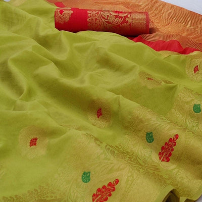 green-festive-wear-woven-banarasi-saree-with-butta-and-jacquard-border-125945