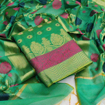 green-festive-wear-woven-banarasi-jacquard-dress-material-116346