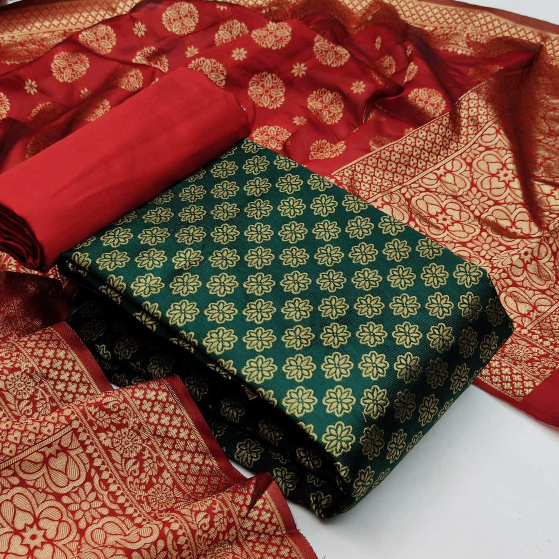 green-festive-wear-woven-banarasi-silk-dress-material-124366