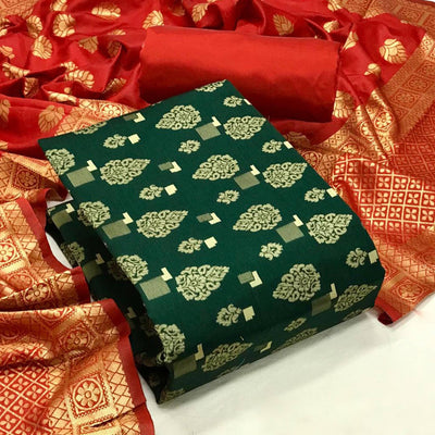 green-festive-wear-woven-banarasi-silk-dress-material-138822
