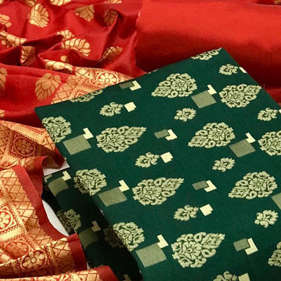 green-festive-wear-woven-banarasi-silk-dress-material-138822