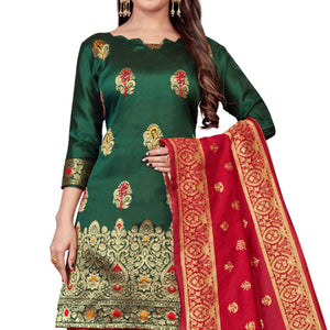 green-festive-wear-woven-banarasi-silk-dress-material-132722