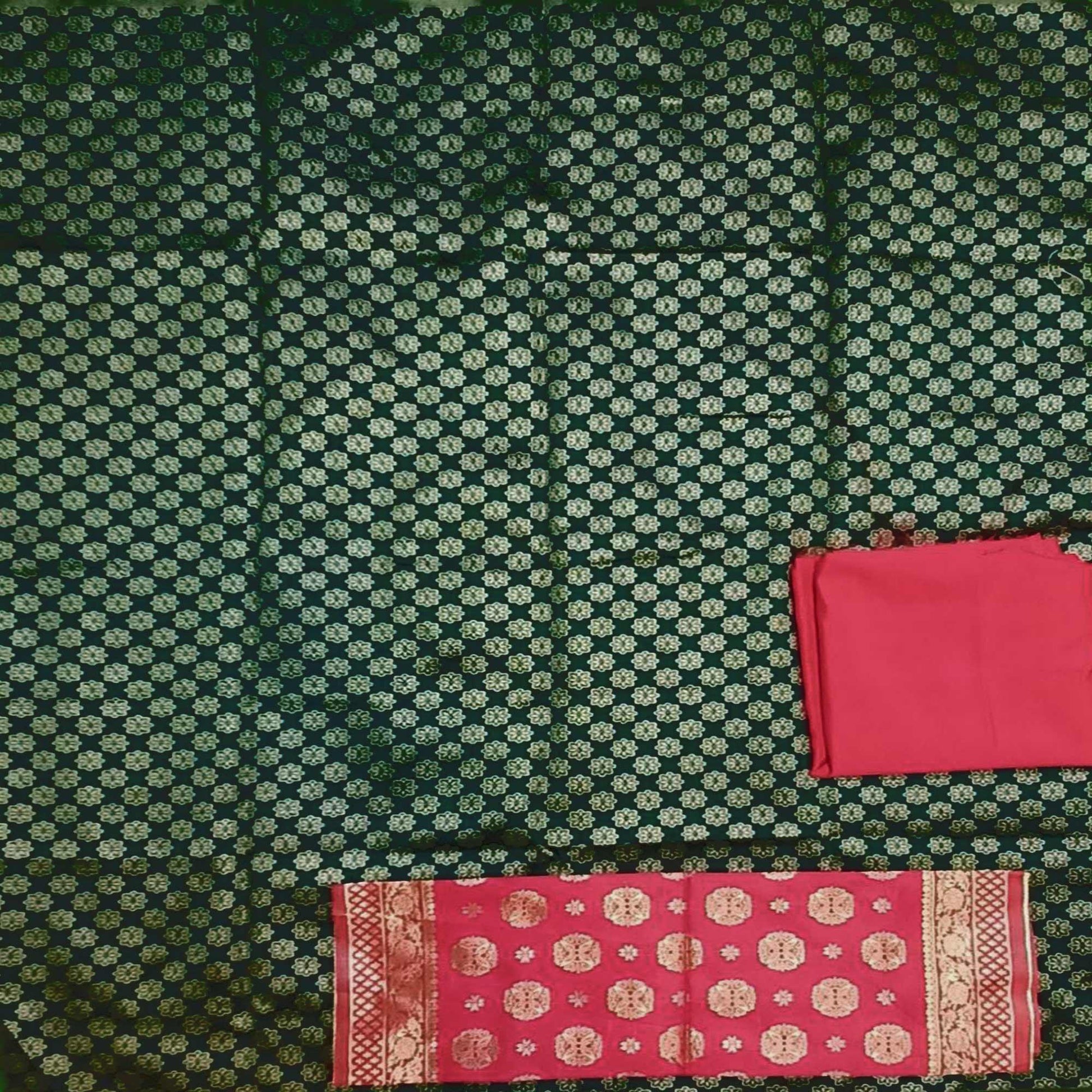 green-festive-wear-woven-banarasi-silk-dress-material-124366