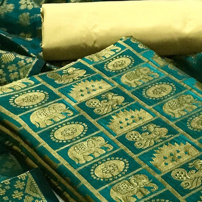 green-festive-wear-woven-banarasi-silk-dress-material-127327