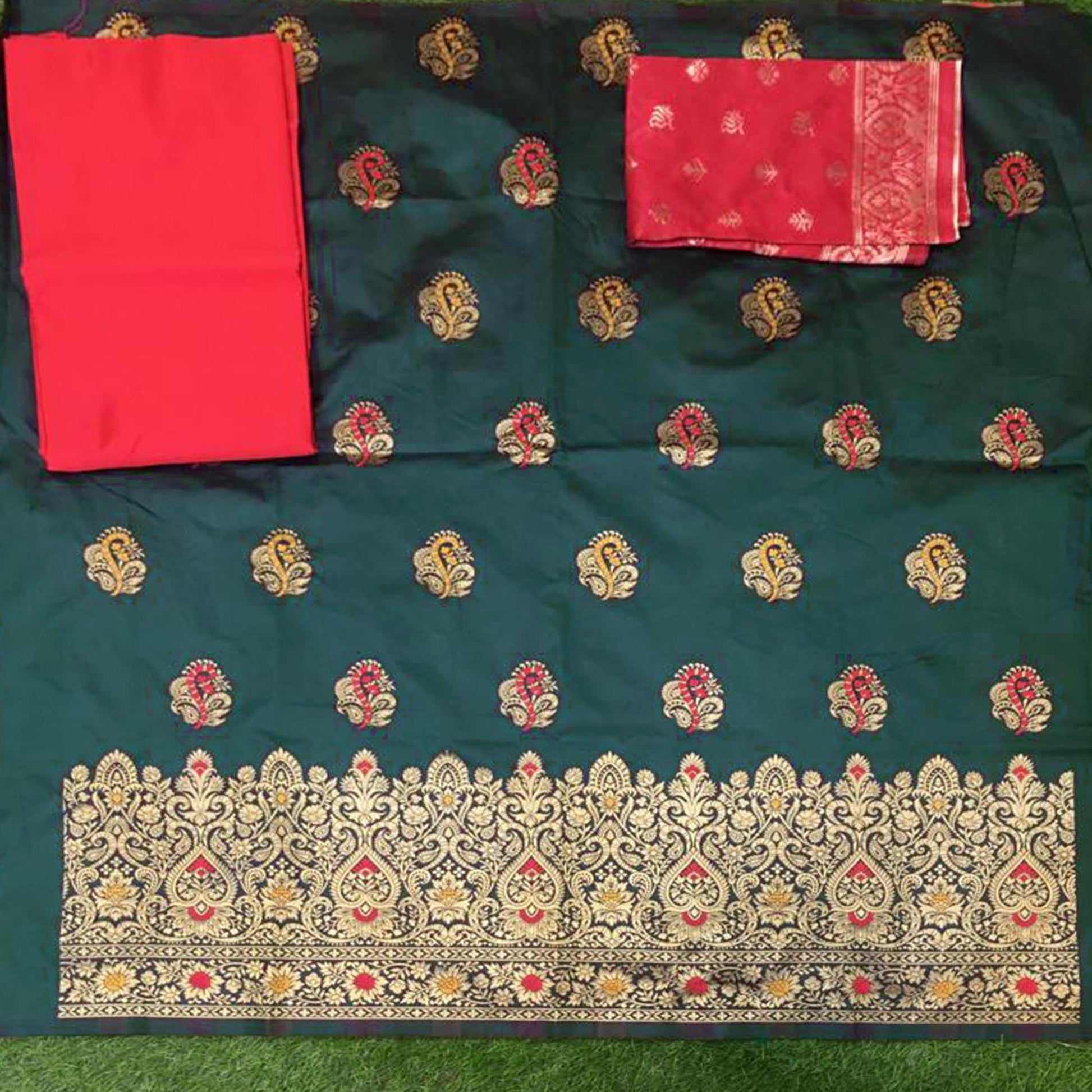 green-festive-wear-woven-banarasi-silk-dress-material-132722