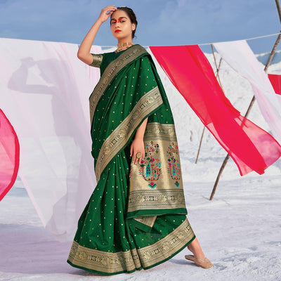 green-festive-wear-woven-banarasi-silk-paithani-saree-139460