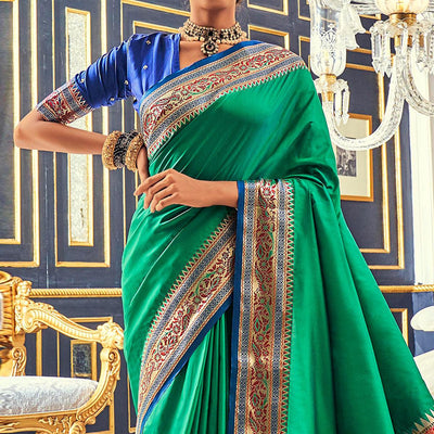 green-festive-wear-woven-banarasi-silk-paithani-saree-136978